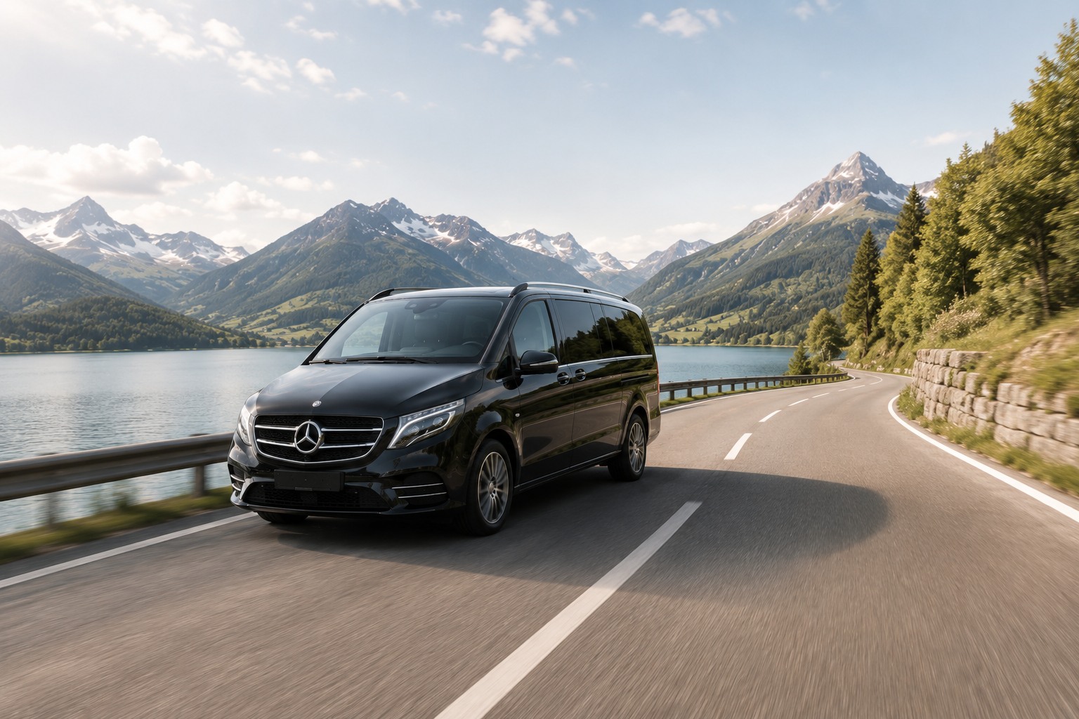 Private chauffeur service for individually coordinated journeys in Switzerland.